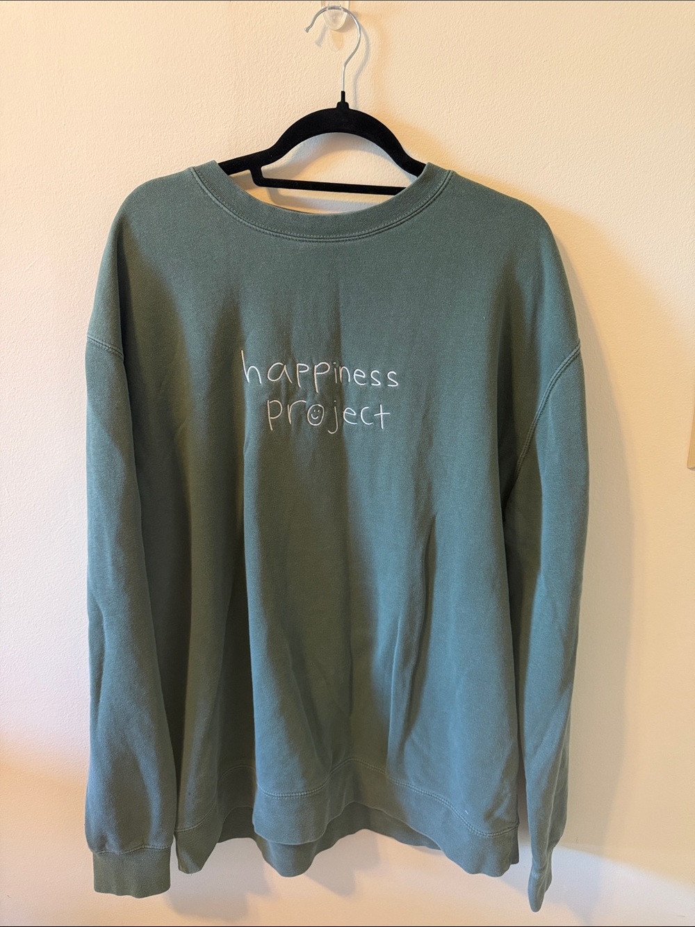 Women's Crewneck Sweater in Olive Green - Picture 2 of 3